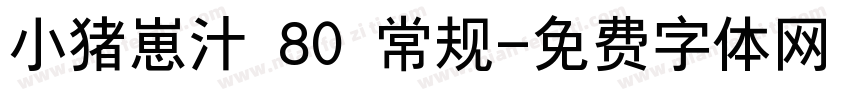 小猪崽汁 80 常规字体转换